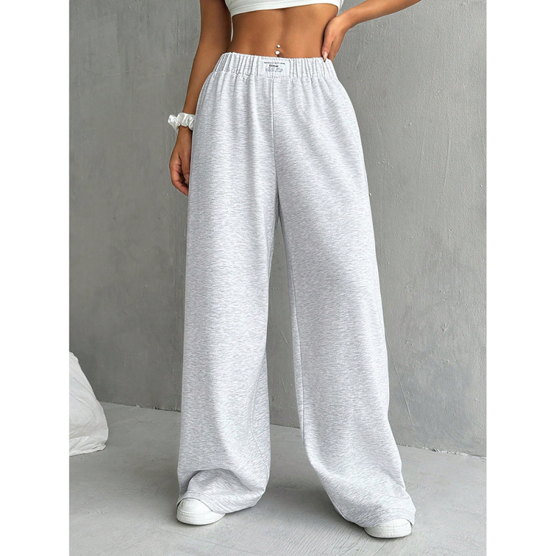 Határokon átnyúló külkereskedelmi európai és amerikai ágmintás lezser nadrágok tavaszi és őszi új egyenes, magas derekú, bő szárú nadrágok raktáron haj