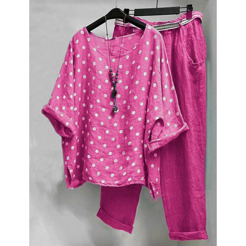 302609 Costum de explozii de comerț exterior european și american, pantaloni Harlan, cămașă Polo Point Batmobile, set casual, set de două piese pentru femei, cu guler rotund transfrontalier