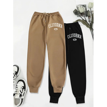 Őszi és téli Amazon TK TEMU AliExpress Crossborder Explosions Női polár bélésű, lezser sportnadrág, egyenes szabású, ferde zsebes