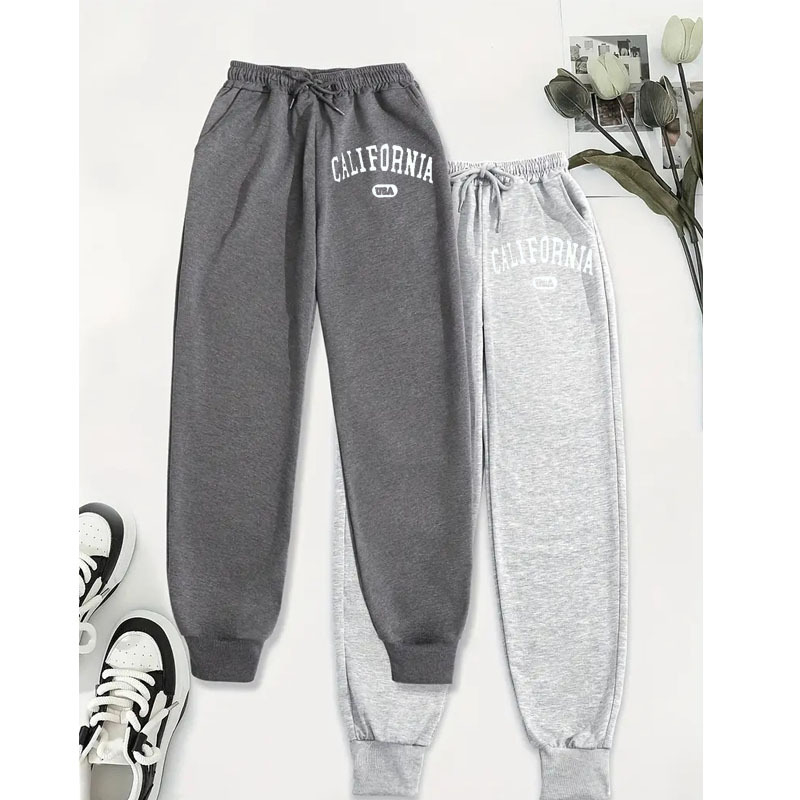 Őszi és téli Amazon TK TEMU AliExpress Crossborder Explosions Női polár bélésű, lezser sportnadrág, egyenes szabású, ferde zsebes