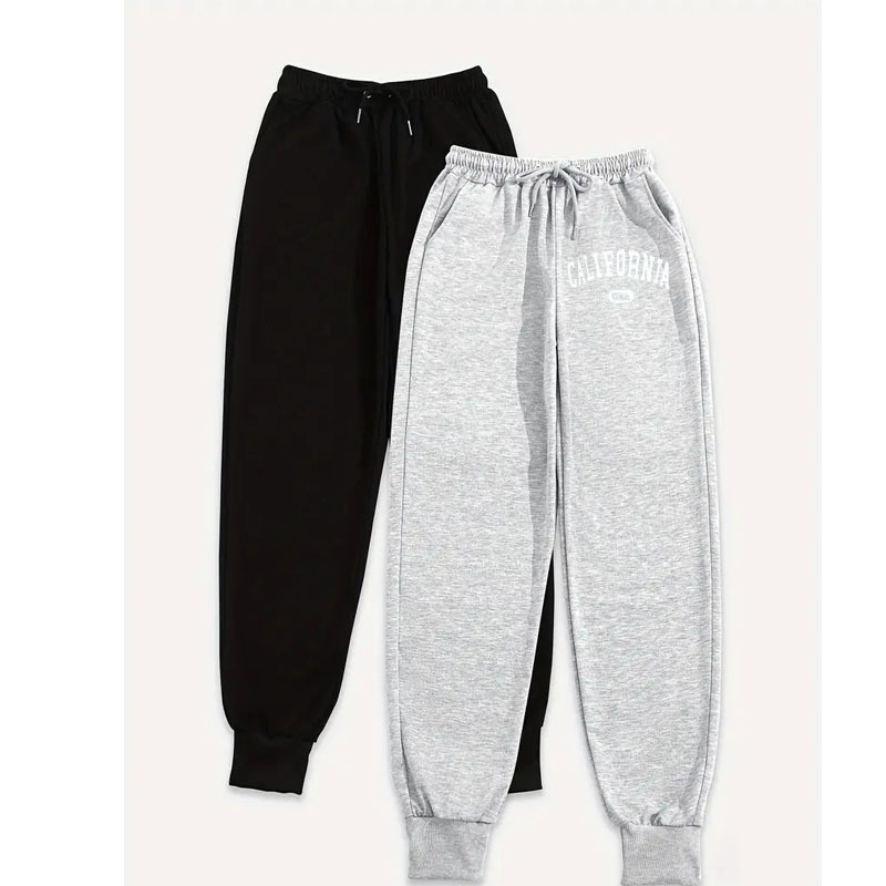 Őszi és téli Amazon TK TEMU AliExpress Crossborder Explosions Női polár bélésű, lezser sportnadrág, egyenes szabású, ferde zsebes