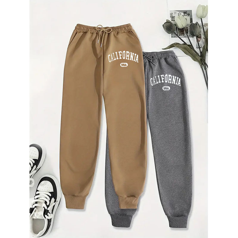 Őszi és téli Amazon TK TEMU AliExpress Crossborder Explosions Női polár bélésű, lezser sportnadrág, egyenes szabású, ferde zsebes