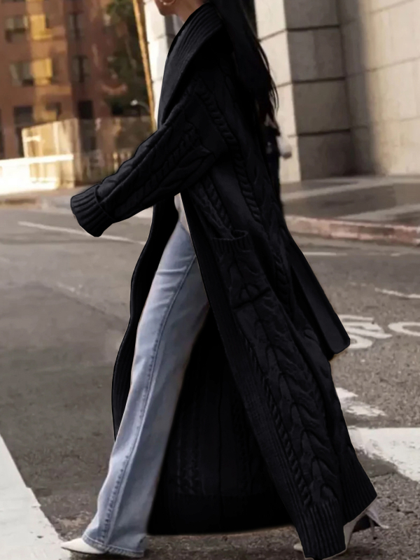 Külkereskedelem, határokon átnyúló Európa és az Egyesült Államok Amazon forrásból származó gyártók durva csavart nagy hajtókás hosszú kardigán pulóver kabát tavasz ősz tél