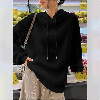 Дамски суитшърт с качулка и леопардов принт, ежедневен пуловер с дълъг ръкав