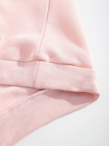 Pillangós és Szlogenes Grafikus Húzózsinóros Bélelt Termo Kapucnis Pulóver