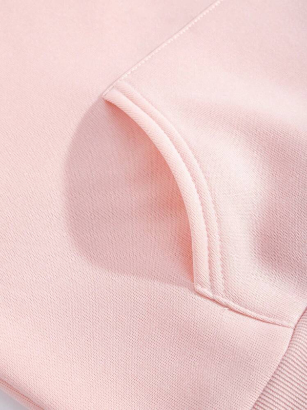 Pillangós és Szlogenes Grafikus Húzózsinóros Bélelt Termo Kapucnis Pulóver