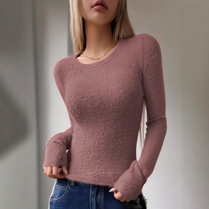 2024 új, határokon átnyúló őszi és téli robbanásszerű, egyszínű, hosszú ujjú, gyapjúból készült, kerek nyakú otthoni kabát, női