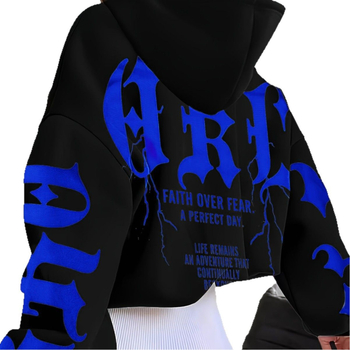 2024 őszi és téli új Amazon határokon átnyúló európai és amerikai divatnyomtatott vastagított hosszú ujjú, laza kapucnis pulóver nőknek