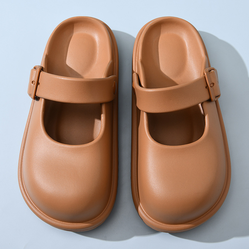 Vastag papucsok, csúszásgátló ruházat, nyári baotou papucsok, aranyos, édes stranddezodor, kopásálló Mary Jane szandálok