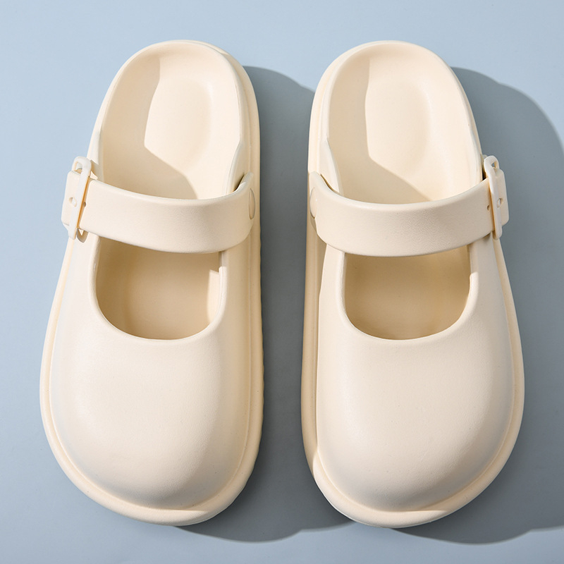 Vastag papucsok, csúszásgátló ruházat, nyári baotou papucsok, aranyos, édes stranddezodor, kopásálló Mary Jane szandálok