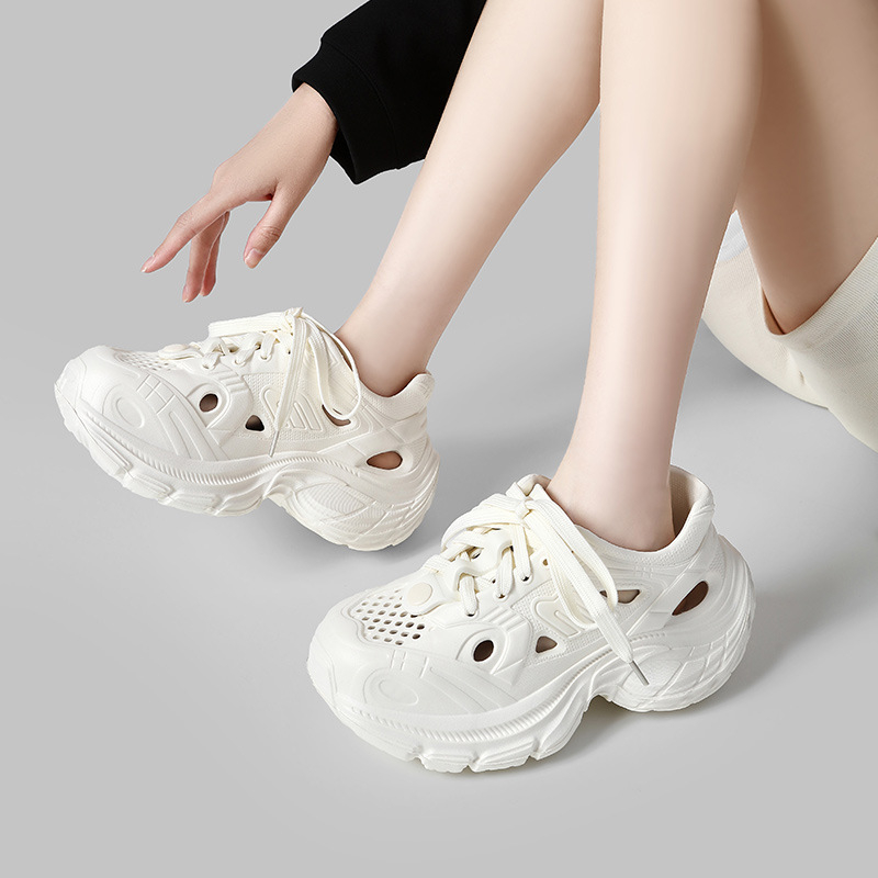 Storapadžiai sportbačiai, madingi viršutiniai drabužiai, kvėpuojantys „Torre“ batai, moteriški vasariniai, nauji, laisvalaikio, ūgį didinantys, EVA moteriški batai.