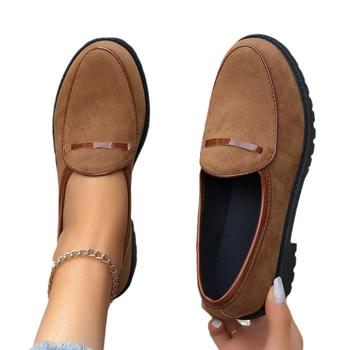 Άνοιξη και Φθινόπωρο 2025 Νέο Στυλ Στρογγυλή Μύτη με Μεσαίο Τακούνι και Χοντρό Τακούνι, Γυναικεία Παπούτσια Κορεάτικου Στυλ Καθημερινά Slip-On Μεγάλο Μέγεθος Μοντέρνα Γυναικεία Παπούτσια Εξωτερικού Εμπορίου