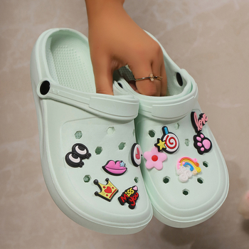 Jaapani stiilis Eva puukingad meestele ja naistele, libisemiskindlad, armsa koomiksikujundusega, paksu tallaga rannasandaalid õues kandmiseks, suvised libisemiskindlad sandaalid