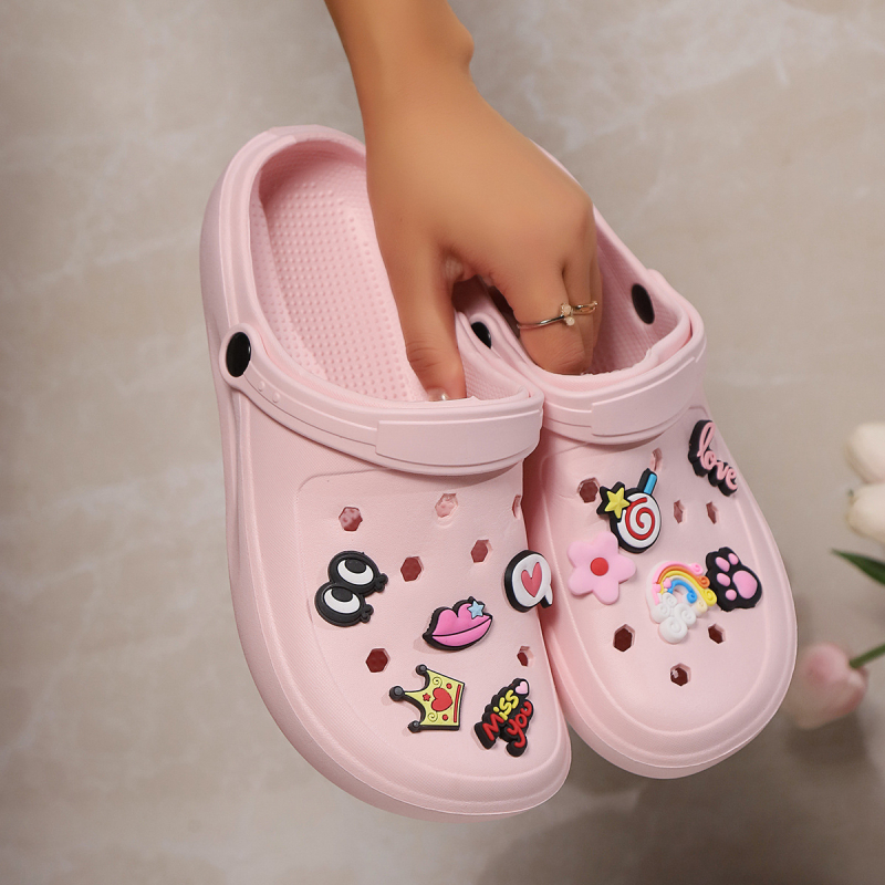 Jaapani stiilis Eva puukingad meestele ja naistele, libisemiskindlad, armsa koomiksikujundusega, paksu tallaga rannasandaalid õues kandmiseks, suvised libisemiskindlad sandaalid