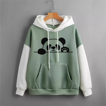 Tavaszi és őszi bő kapucnis pulóver nyomtatott aranyos rajzfilm felső hétköznapi sport kapucnis férfi és női