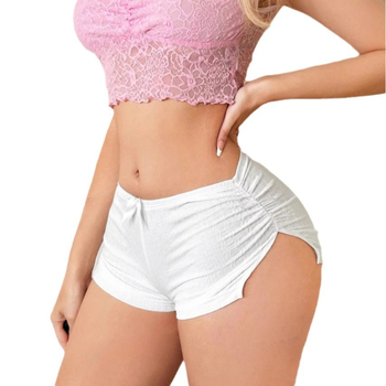 Amazon 2025 európai és amerikai sport szexi feszes masnis meleg nadrág fitnesz jóga hasított divatos rövidnadrág