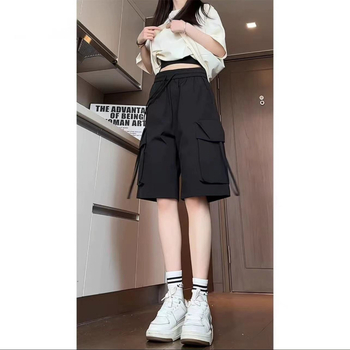 Funkcionális stílusú rövidnadrágok Férfi és női nyári Design Sense nagy zsebes munkaruha Ötpontos nadrág Laza plus size hétköznapi nadrág