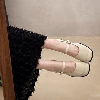 Kevad 2025 Korea stiilis madala kontsaga kingad naistele retro kandilise ninaga Mary Jane kingad naiste seelikuga väikesed kingad naistele