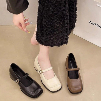Kevad 2025 Korea stiilis madala kontsaga kingad naistele retro kandilise ninaga Mary Jane kingad naiste seelikuga väikesed kingad naistele