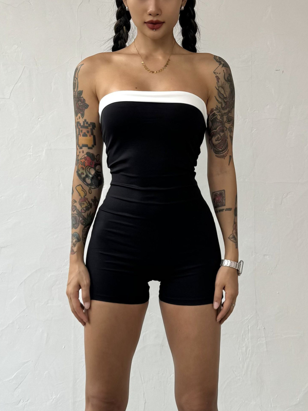 Európai és amerikai utcai új női ujjatlan csőfelső varrással szexi éjszakai klubcsomag csípőpóló szűk derekú vállfelső vékony