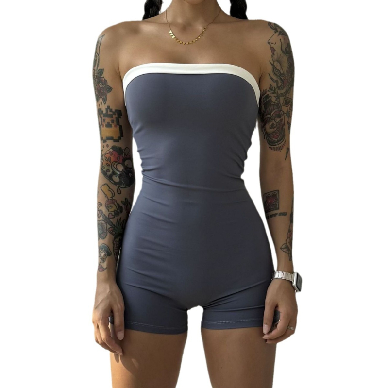 Európai és amerikai utcai új női ujjatlan csőfelső varrással szexi éjszakai klubcsomag csípőpóló szűk derekú vállfelső vékony