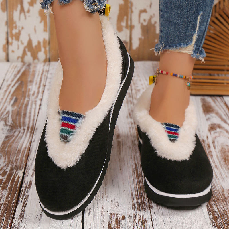 Naiste 2024. aasta talve uued fliisvoodriga soojad puuvillased kingad, vabaaja lameda põhjaga, pluss-suuruses libisevad Mao Mao kingad