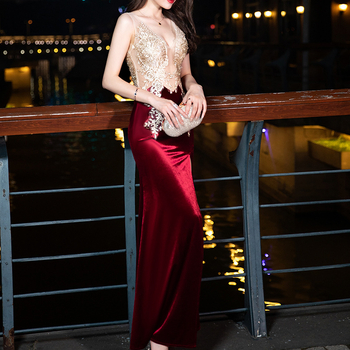 Csipkefonal estélyi ruha Elegáns társasági bankett mélyen dekoltált ruha Nightclub szexi hosszú ruha nőknek