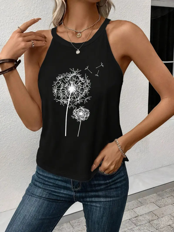 2024 Spot Amazon TEMU új pitypangmintás mellény, nyári lezser ujjatlan mellény