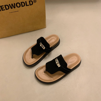 Női papucsok, felsőruházat, 2024-es nyár, új, csúcskategóriás, divatos, mindenhez illő papucsok, BK cipők, alkalmi szandálok