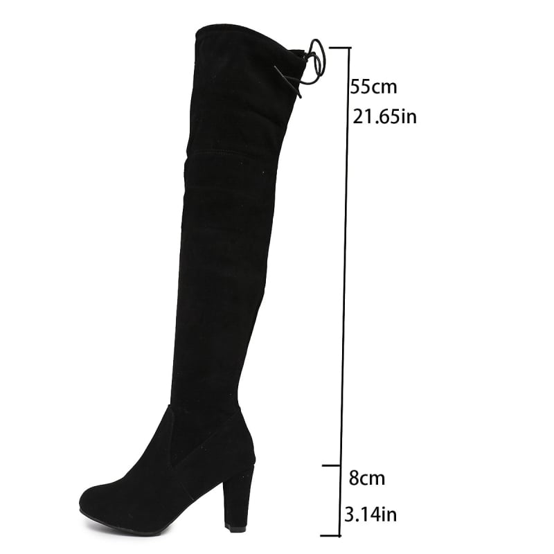 Külkereskedelmi molett csizmák Női térdig érő csizmák Karcsúsító magas sarkú lovagcsizmák Női csizmák Magas sarkú egysarkú csizmák Vastag sarkú női csizmák