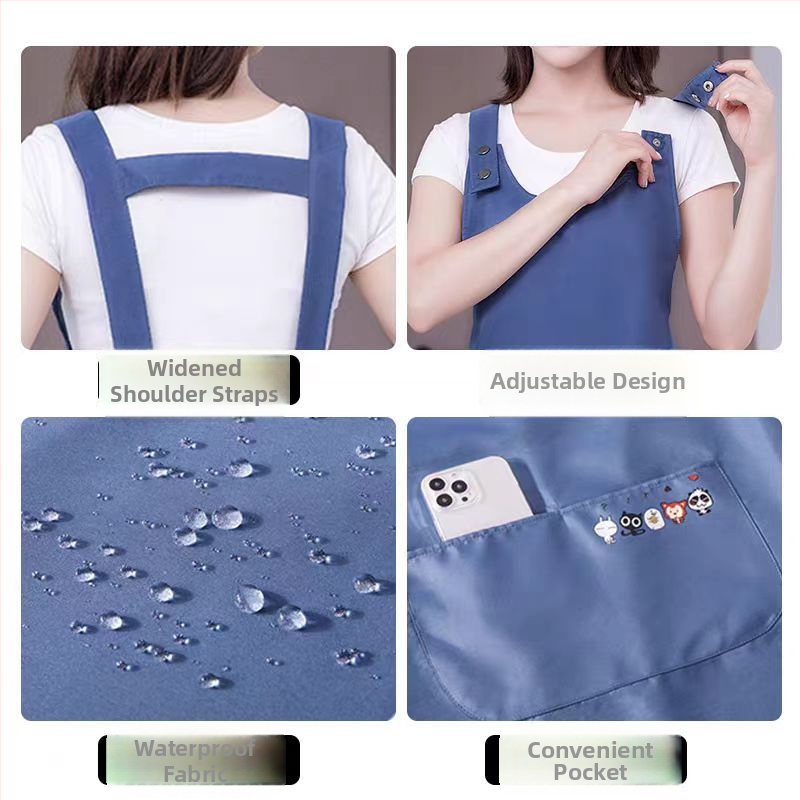 Водоустойчива и маслоустойчива престилка, устойчива на замърсявания, кухненска престилка, ново регулируемо работно облекло за мъже и жени