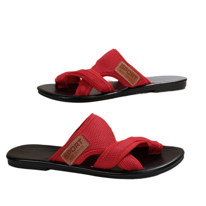 Európa és az Egyesült Államok 2024 új divatos, lélegző, hálós, kerek fejű papucs, plus size külkereskedelmi, puha talpú, strandpapucs, 36-43