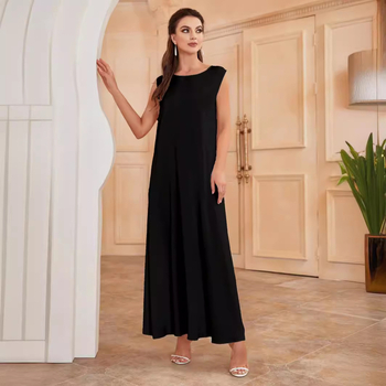 B007 Απομίμηση οξικού σατέν ευέλικτο τρίχρωμο φαρδύ γιλέκο για εξωτερική χρήση Μεταξωτή αμάνικη κομψή ολόσωμη φόρμα