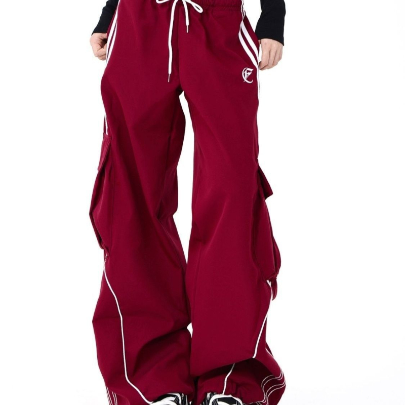 Amerikai stílusú retró csíkos derekú alkalmi nadrág férfiaknak és nőknek, laza, karcsúsító, egyenes szárú, sporttáncos, széles szárú nadrág, alkalmi nadrág