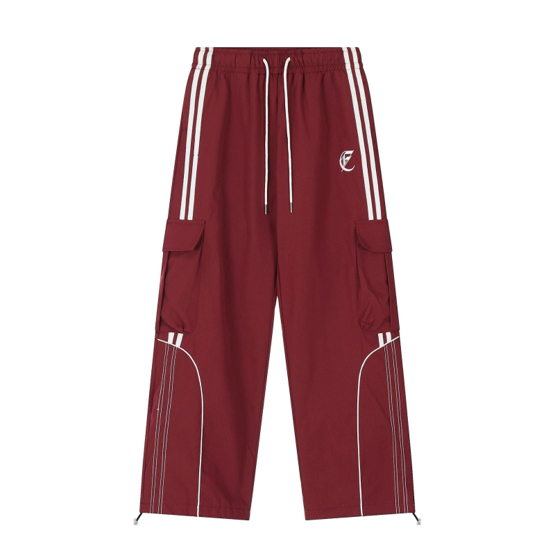 Amerikai stílusú retró csíkos derekú alkalmi nadrág férfiaknak és nőknek, laza, karcsúsító, egyenes szárú, sporttáncos, széles szárú nadrág, alkalmi nadrág