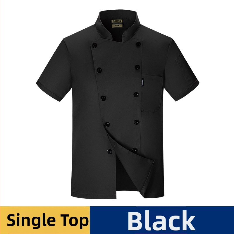 Lühikeste varrukatega suvised ühevärvilised lääne restorani hotelli kokariided hotelli küpsetamise köögi koka tööriided meestele
