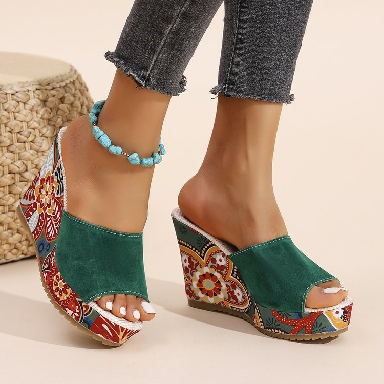 Francia stílusú papucs, női platformcipő, 10,5 cm, 2025, tündér stílusú, hétköznapi, éksarkú, római cipő, 43-as méret