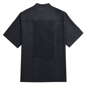 Meeste ühevärvilised püstkraega lühikeste varrukatega kokariided, õlikindlad ja saastumisvastased, hotelli restorani seljaköögi kokandusriided, mugavad professionaalsed kokariided