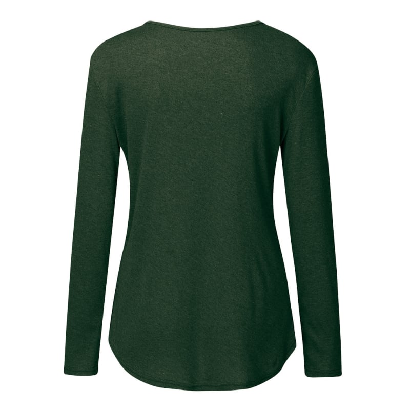 Πουκάμισο θηλασμού από βελούδο απομίμησης μαλλιού 2022, νέο βαμβακερό, στρογγυλό ντεκολτέ, μακρυμάνικο, ασορτί χρώμα για έγκυες μητέρες