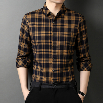 Programozó kockás ing, tavaszi és őszi férfi hosszú ujjú, bő, divatos, vékony kabát, japán férfi ing kockás mintával