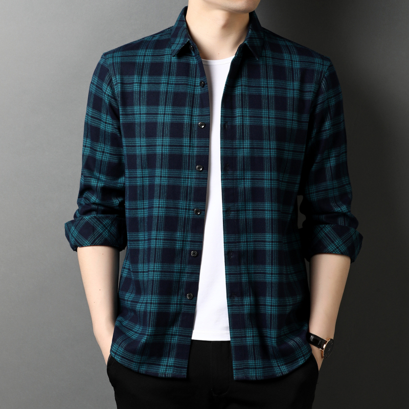 Programozó kockás ing, tavaszi és őszi férfi hosszú ujjú, bő, divatos, vékony kabát, japán férfi ing kockás mintával