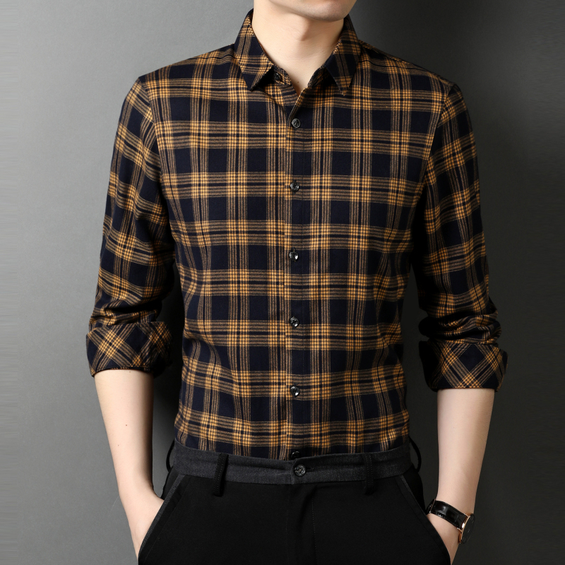 Programozó kockás ing, tavaszi és őszi férfi hosszú ujjú, bő, divatos, vékony kabát, japán férfi ing kockás mintával