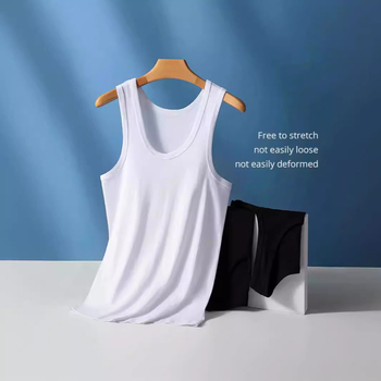 Ανδρικό καλοκαιρινό γιλέκο Crossborder American από καθαρό βαμβάκι για άνδρες, στενή εφαρμογή, με τοπ από εμπόδια, γυμναστική, νεανικό μπλουζάκι με βάση