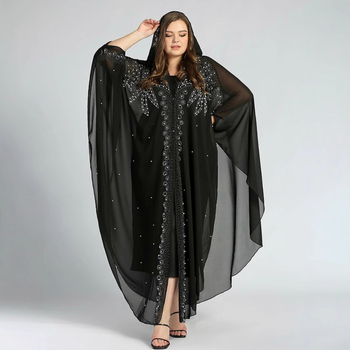 2025. Šljokice, vruće izbušene proljetne kristale, bliskoistočni, afrički, jugoistočnoazijski, vještački kamen, trubasti rukavi, široki šal, prekogranična vruća rasprodaja