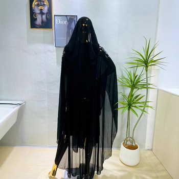 Σάλι με μανίκι τρομπέτας από στρας με στρας και πούλιες με θερμή τρύπα από 2025 σε διασυνοριακή τιμή, με μανίκια τρομπέτας και στρας από τη Μέση Ανατολή, Αφρική και Νοτιοανατολική Ασία, σε καυτή προσφορά