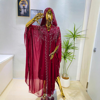 Σάλι με μανίκι τρομπέτας από στρας με στρας και πούλιες με θερμή τρύπα από 2025 σε διασυνοριακή τιμή, με μανίκια τρομπέτας και στρας από τη Μέση Ανατολή, Αφρική και Νοτιοανατολική Ασία, σε καυτή προσφορά