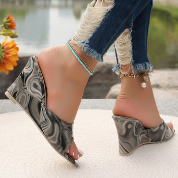 Új európai és amerikai új 2024 nyári éksarkú papucsok női divatos nyitott orrú szandálok külkereskedelmi plus size szandálok nőknek