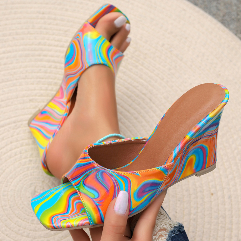 Új európai és amerikai új 2024 nyári éksarkú papucsok női divatos nyitott orrú szandálok külkereskedelmi plus size szandálok nőknek