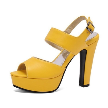 Γυναικεία σανδάλια 2024 με αδιάβροχη πλατφόρμα, ανοιχτή πλάτη, λουράκι στον αστράγαλο και μονό λουράκι