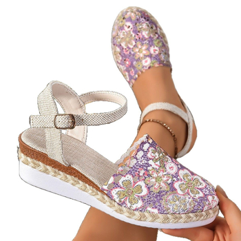 Szalma ékszandál női nyári platform platform platform magas sarkú szandál szandál lélegző divatos csatos szandál